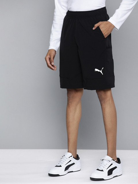 

Puma Men Black Brand logo Printed RTG Woven Regular Fit DryCell Sports Shorts