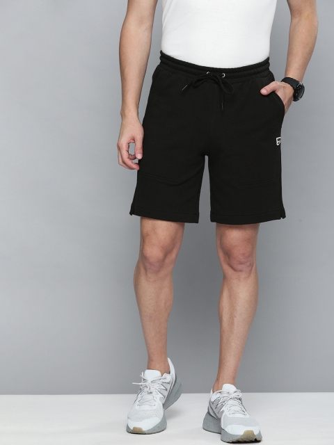 

Puma Men Black Solid Downtown Knitted Loose Fit Sports Shorts