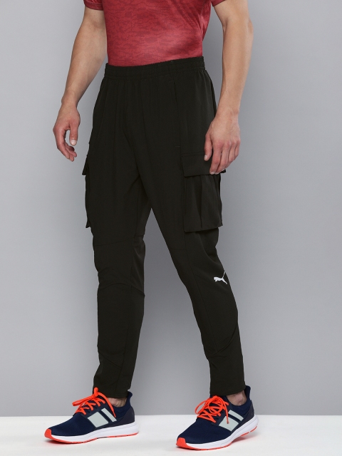 

Puma Men Black Solid dryCELL Woven Cargo Running Track Pants