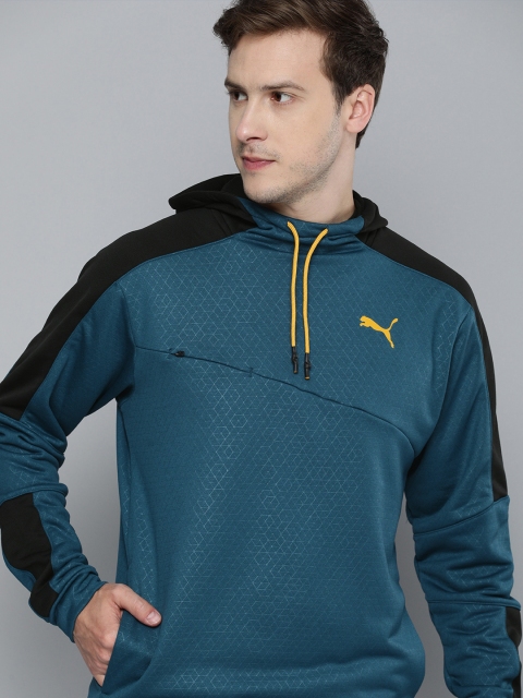 

Puma Men Blue Solid Activate Knitted Training Hoodie