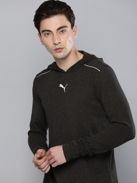 

Puma Men Black dryCELL Mid layer Hooded Running Sweatshirt