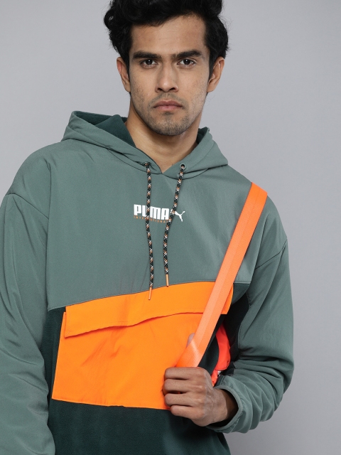 

PUMA International Green Gable Colourblocked Winterized Men's Hoodie