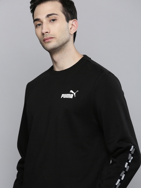 

PUMA POWER Men Black Tape Crew Sweatshirt