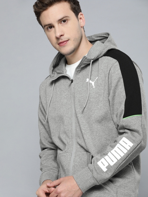 

Puma Men Grey Melange Modern Sports dryCELL Full-Zip Hoodie Sweatshirt