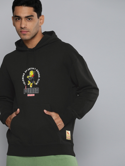 

Puma x HARIBO Unisex Black Typography Printed Hooded Loose Pullover Sweatshirt