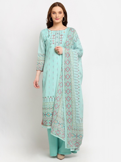 

Stylee LIFESTYLE Green Embroidered Unstitched Dress Material