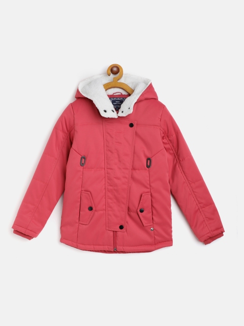 

Monte Carlo Girls Fuchsia Solid Hooded Padded Jacket