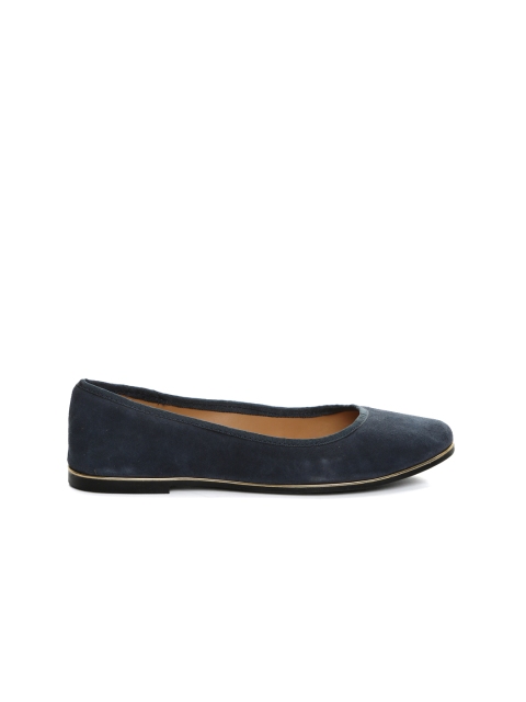 

Carlton London Women Navy Blue Suede Ballerinas