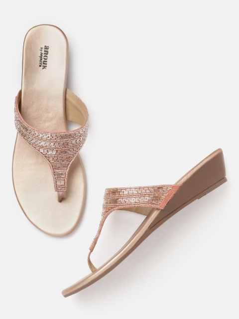 

Anouk Rose Gold-Toned Embellished Wedges