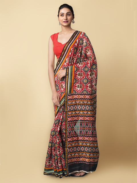 

Unnati Silks Women Red Woven Design