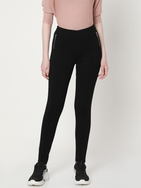 

Vero Moda Women Black Solid Ankle Length Jeggings
