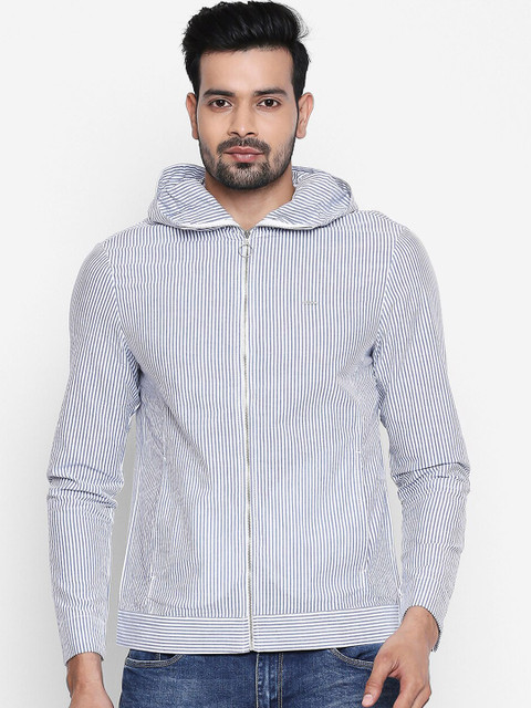 

People Men Blue Striped Tailored Jacket