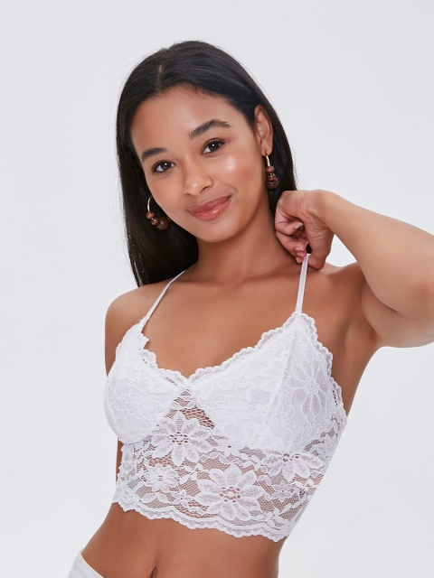 

FOREVER 21 Off White Bralette Crop Top