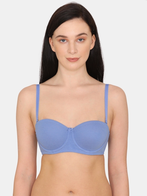 

Zivame Blue Underwired Lightly Padded T-shirt Bra
