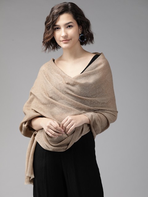 

Cayman Women Brown Woven Design Stole
