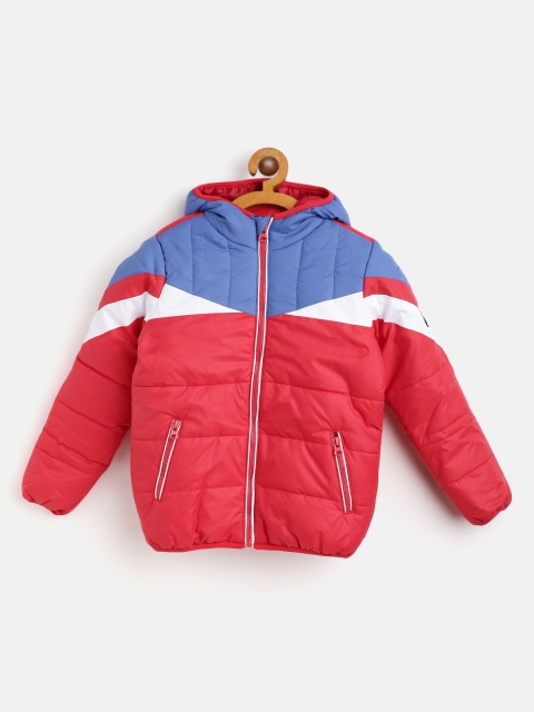 

Killer Boys Blue & Red Colourblocked Hooded Padded Jacket