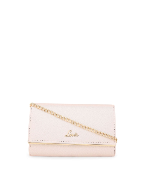 

Lavie Pink Textured Foldover Clutch