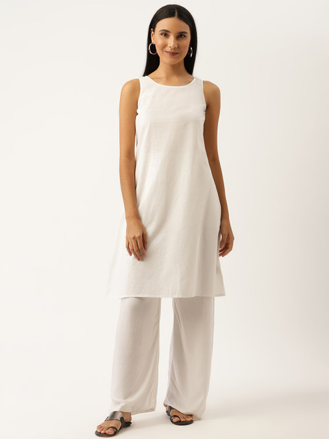 

Ancestry White A-Line Cotton Slip Dress