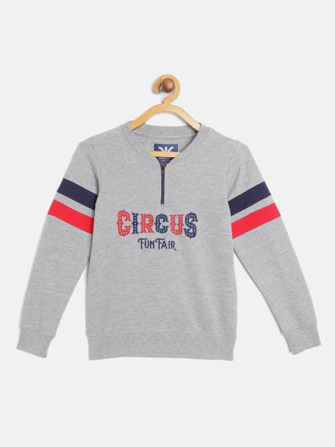 

Killer Boys Grey Melange & Red Printed Sweatshirt