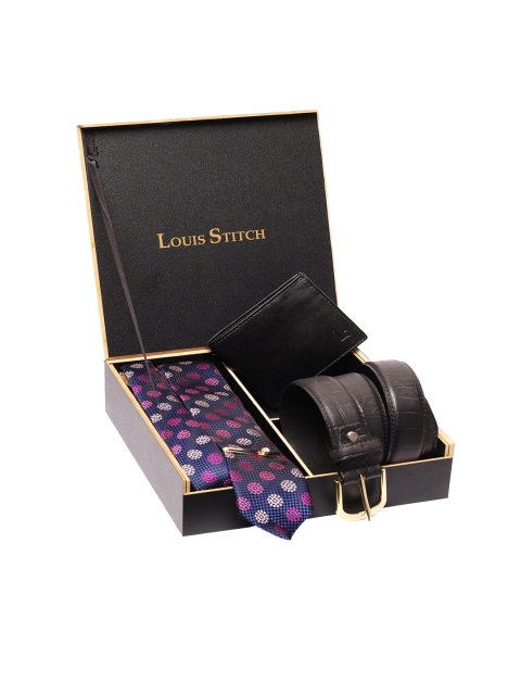 

LOUIS STITCH Men Set of 4 Accessory Gifts, Purple