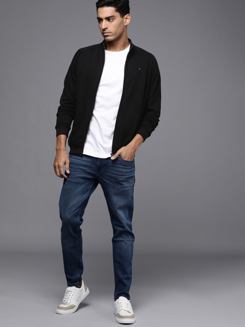 

Louis Philippe Jeans Men Black Solid Sweatshirt