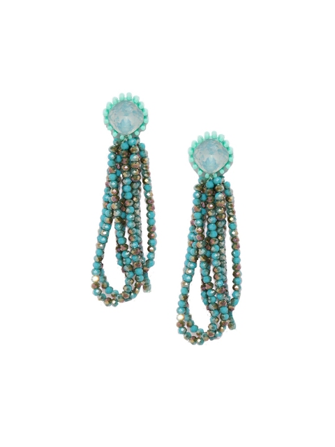 

Blisscovered Blue Contemporary Drop Earrings