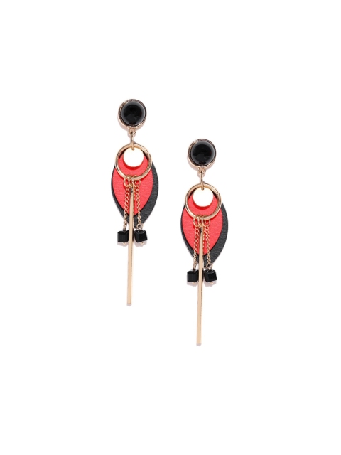 

Blisscovered Red & Black Contemporary Drop Earrings
