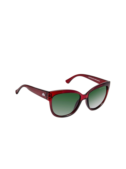 

David Blake Women Green Polarised & UV ProtectedCateye Sunglasses