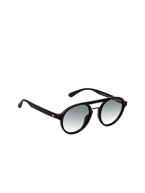 

David Blake Unisex Black Round Sunglasses