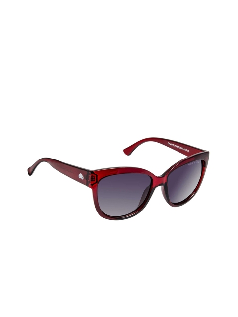 

David Blake Women Purple Lens & Red Cateye Sunglasses with Polarised & UV Protected Lens, Maroon