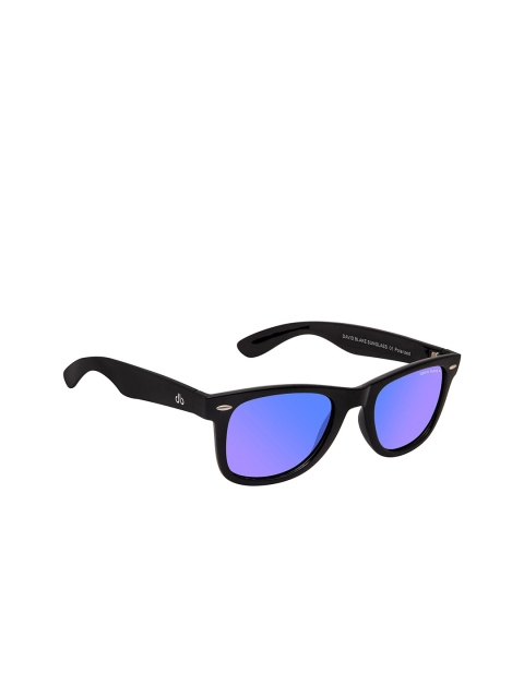 

David Blake Blue Lens Wayfarer Sunglasses with Polarised and UV Protected Lens P-SGDB2005, Black