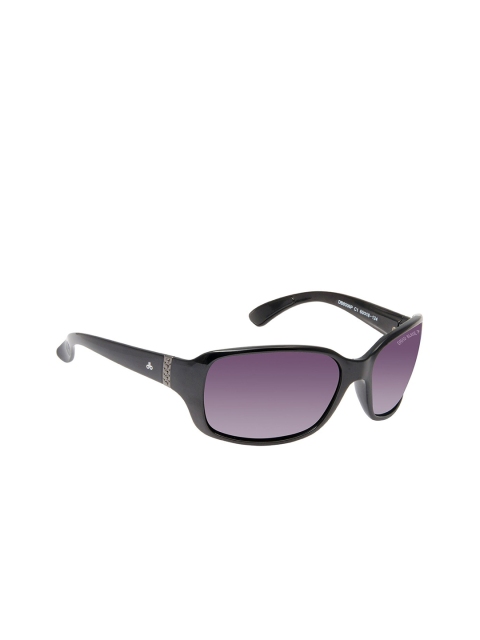 

David Blake Women Purple Lens & Black Rectangle Sunglasses - P-SGDB2062-Black