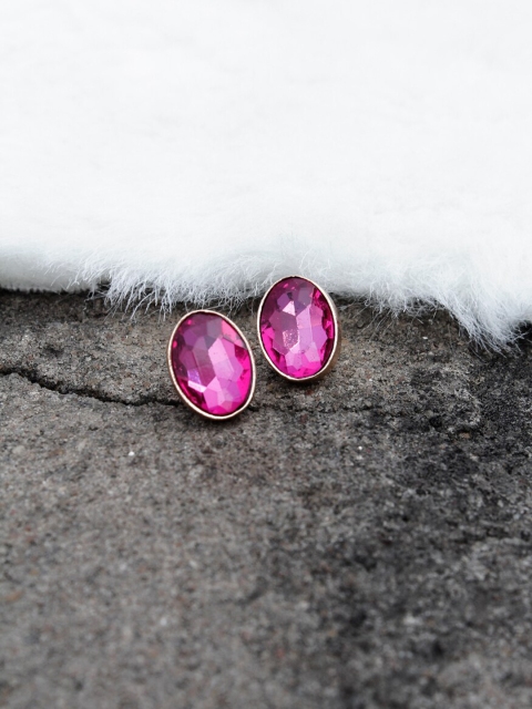 

Bellofox Pink Gold-Plated Contemporary Studs Earrings