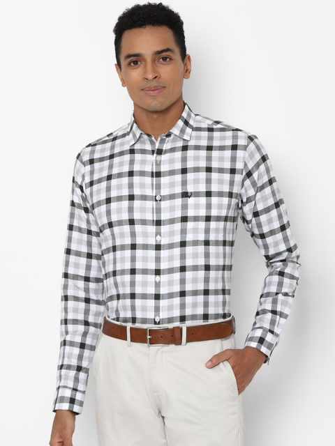 

Allen Solly Men Grey & White Slim Fit Checked Cotton Formal Shirt