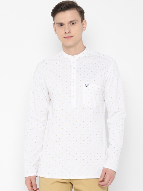 

Allen Solly Men White & Beige Slim Fit Printed Cotton Casual Shirt