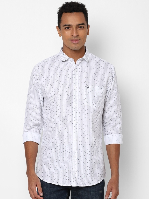 

Allen Solly Men White Slim Fit Printed Casual Shirt