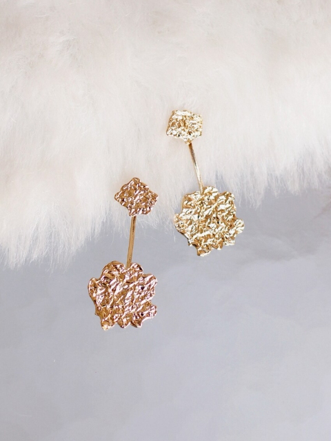 

Bellofox Gold-Toned Contemporary Drop Earrings
