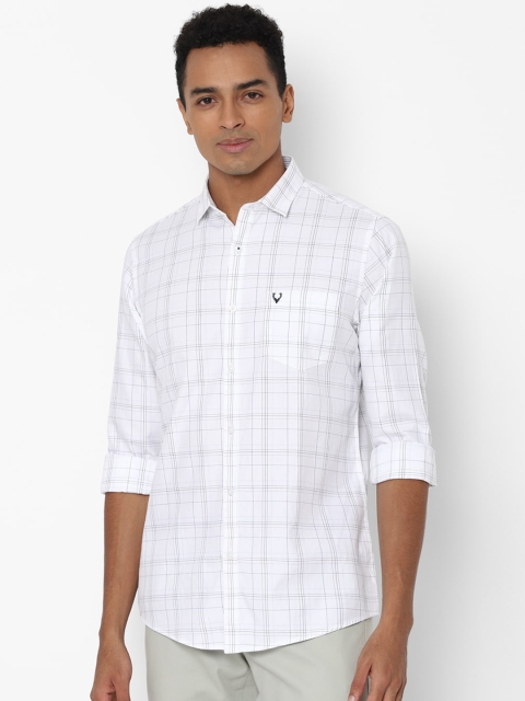

Allen Solly Men White Slim Fit Checked Casual Shirt