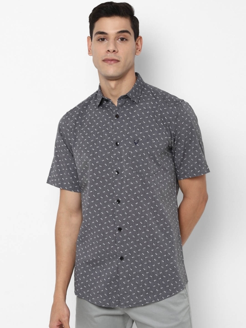 

Allen Solly Men Grey Slim Fit Ditsy Printed Casual Shirt
