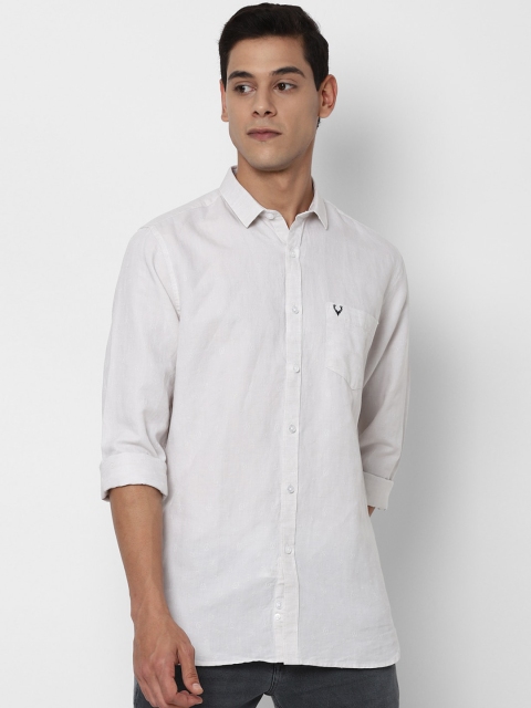 

Allen Solly Men Grey Slim Fit Opaque Casual Shirt