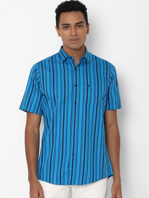 

Allen Solly Men Blue Slim Fit Opaque Striped Casual Shirt