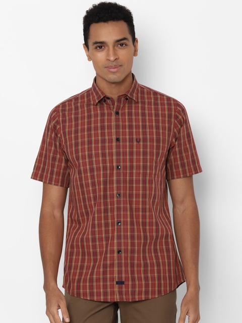 

Allen Solly Men Brown Slim Fit Tartan Checked Casual Shirt