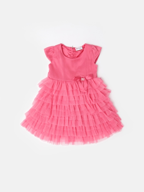 

Peppermint Girls Pink Net Fit & Flare Dress