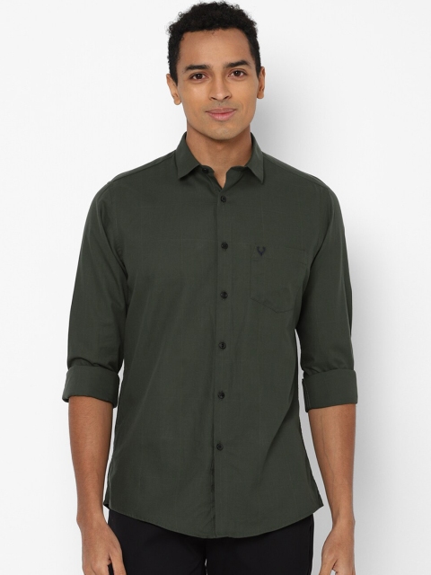 

Allen Solly Men Olive Green Slim Fit Opaque Cotton Casual Shirt