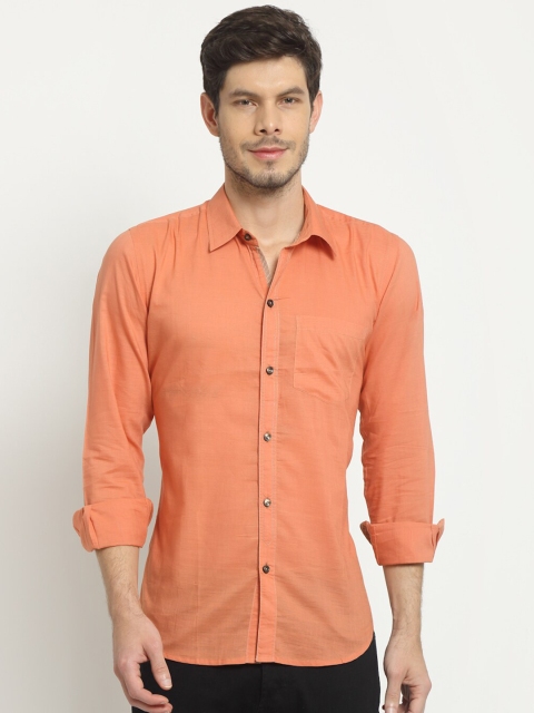 

Ekmatra Men Peach-Coloured Opaque Casual Shirt