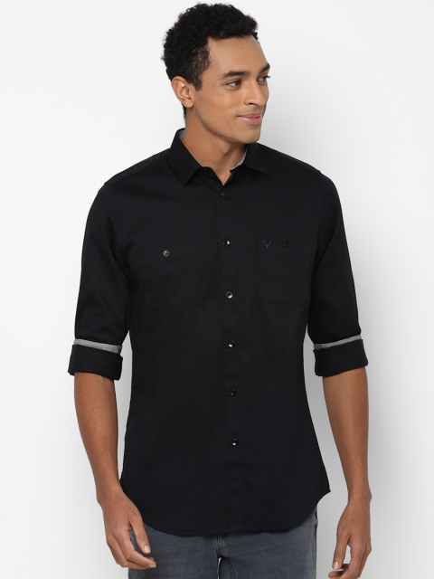 

Allen Solly Men Black Slim Fit Opaque Casual Shirt