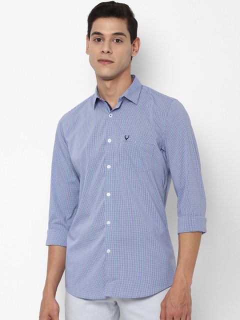

Allen Solly Men Blue Slim Fit Micro Checked Opaque Casual Shirt