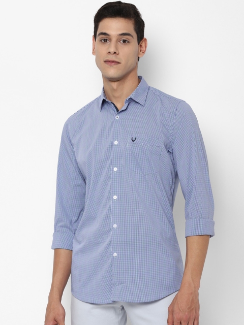 

Allen Solly Men Blue Slim Fit Micro Checked Opaque Casual Shirt