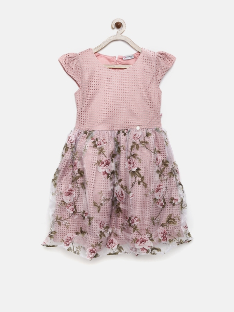 

Peppermint Girls Pink Floral Print Fit & Flare Dress