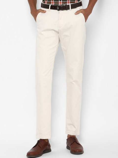 

Allen Solly Men Cream-Coloured Chinos Trousers
